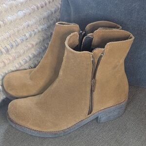 Naot Tan Suede Ankle Booties